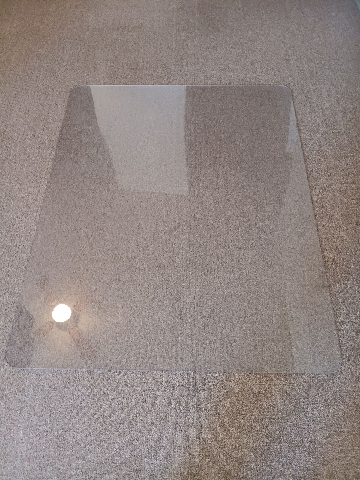 Durable hard plastic office chair mat