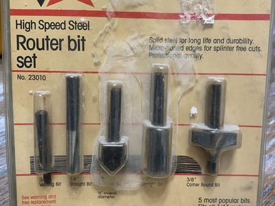 High Speed Steel Router Bit Set ~ 5 Piece Set