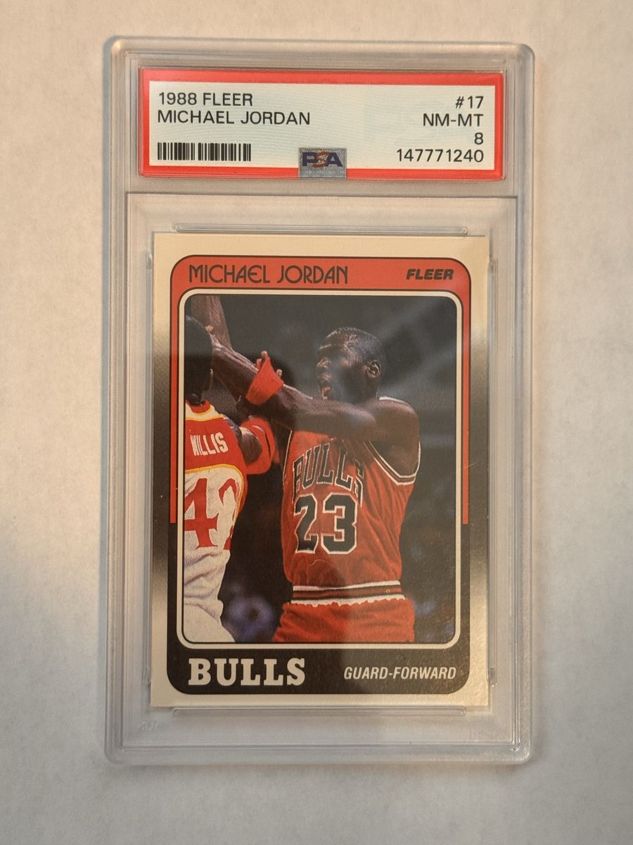 1988 Fleer Michael Jordan #17 PSA 8