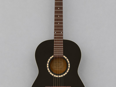 Art & Lutherie Folk Cedar Black Acoustic Guitar w/ Gator Bag
