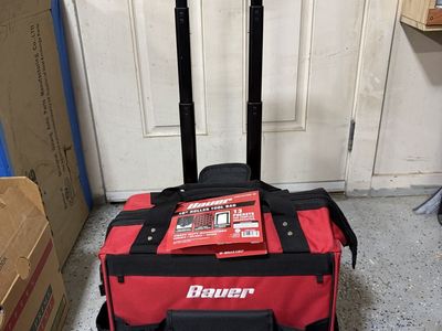 Bauer 18" Roller Tool Bag with Wheels & 39" Extendable Handle
