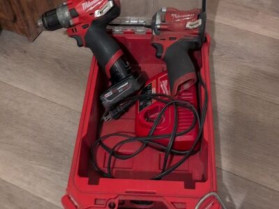 Milwaukee M12 Fuel Brushless Impact, Drill, Packou