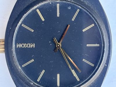 NOXIN Black Analog Watch with Link Bracelet