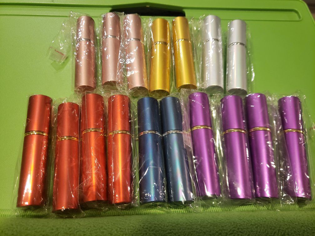 Bulk Pack of Refillable Travel Perfume Atomizer Spray Bottles - Multicolor