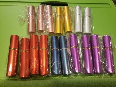 Bulk Pack of Refillable Travel Perfume Atomizer Spray Bottles - Multicolor