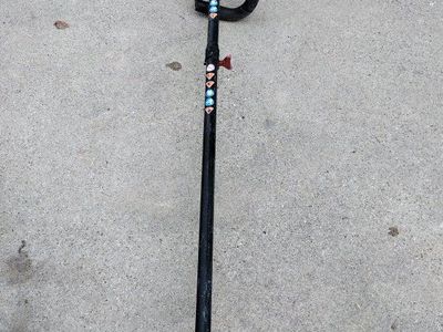 Toro weed eater. It doesn't work perfectly, but it gets the job done.
A piece of the trimmer head is missing (see pictures).