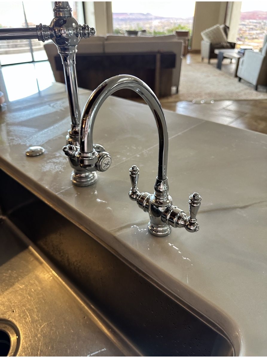 Chrome Pot Filler Faucet & Drinking Water Faucet Set - Kitchen Sink Fixtures