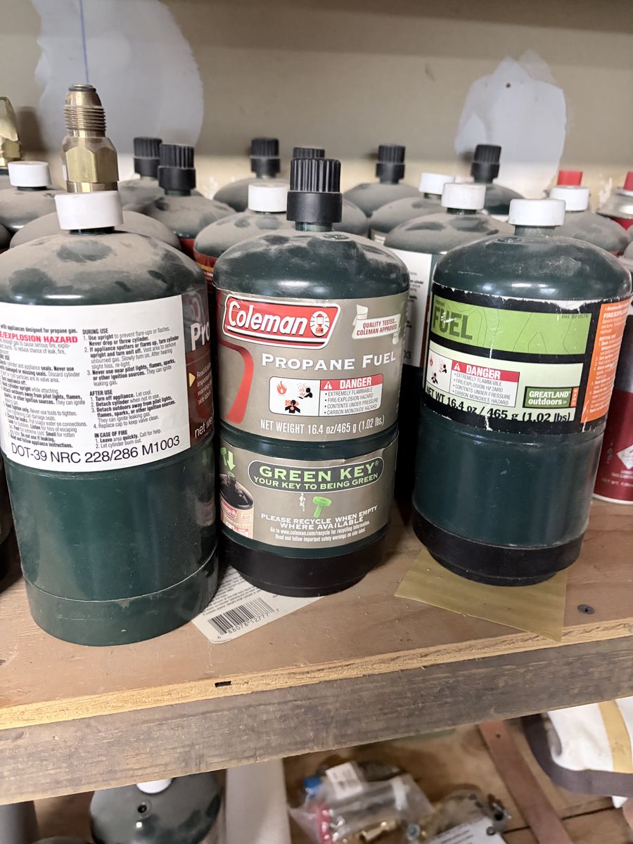 20 + Used 1 lb Propane Cylinders - $30