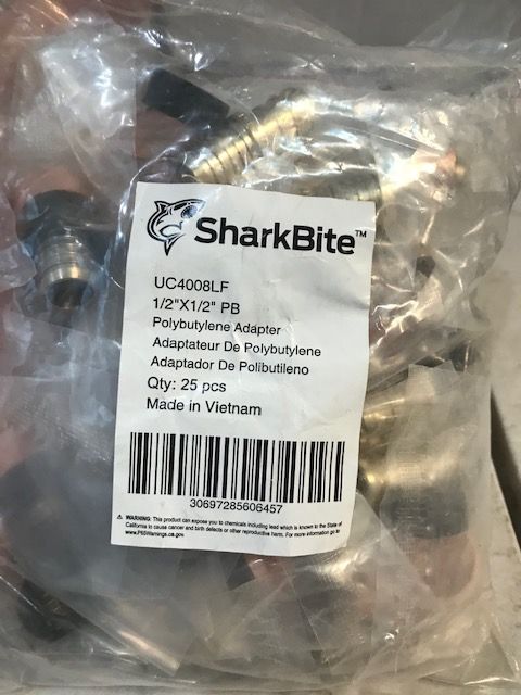 plumbing Sharkbite UC4008LF 1/2" x 1/2" PB