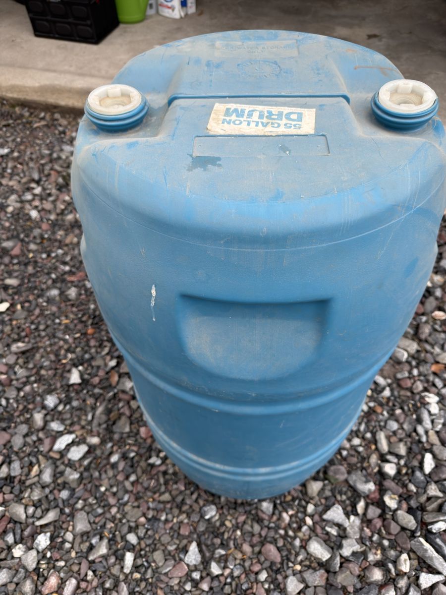 55 Gallon Water Storage Barrel