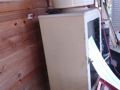 antique fridge