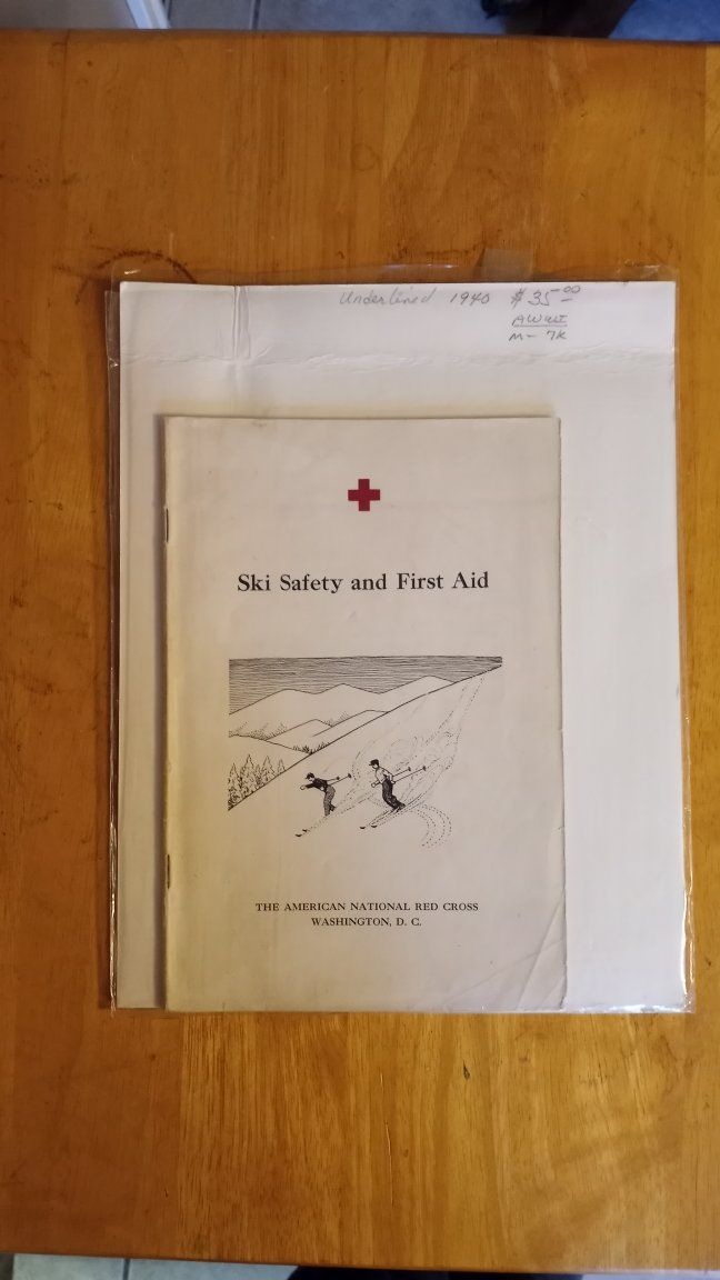 1940 American National Red Cross Ski Safety and First Aid Manual Vintage Booklet AWLT M-7K