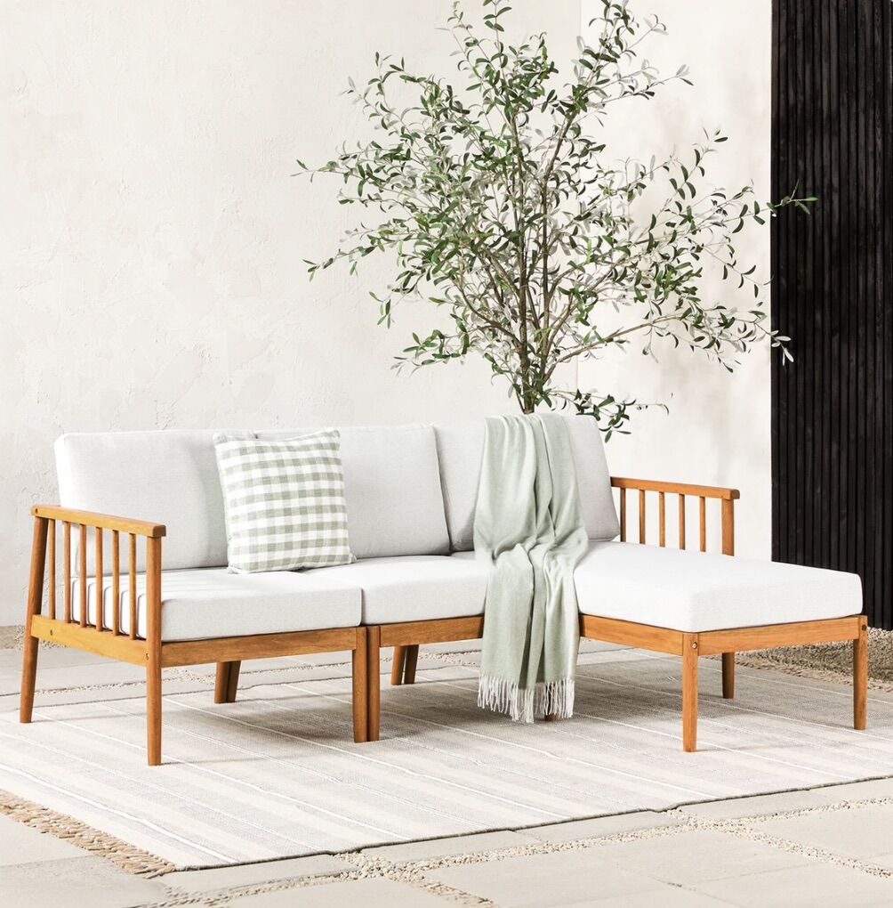 3 Piece Outdoor L-Shaped Sectional