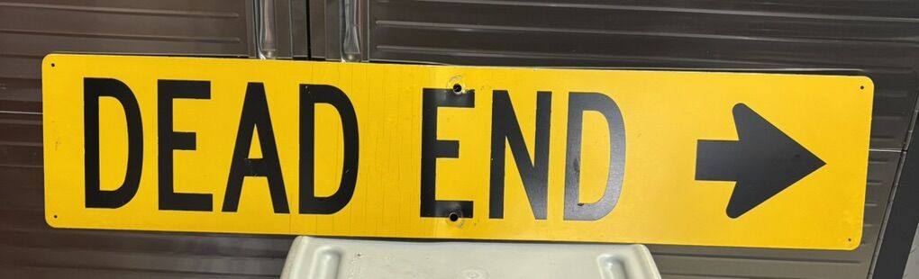 Dead End Street Sign 38x8 Right