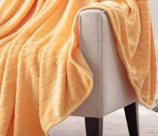 NEW! Bertte Super Soft Lightweight Luxury Fleece, Throw or Baby Blanket 36” x 40” Pearl Yellow