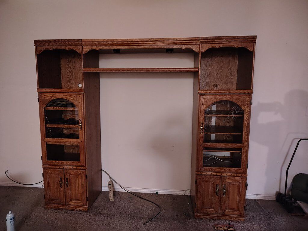 real wood entertainment center