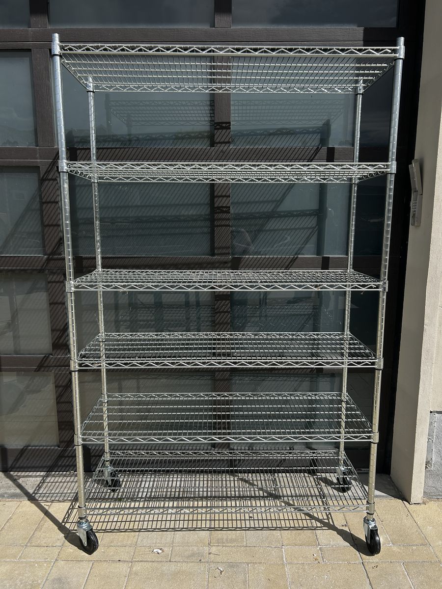 Silver Wire Metal Utility Shelf