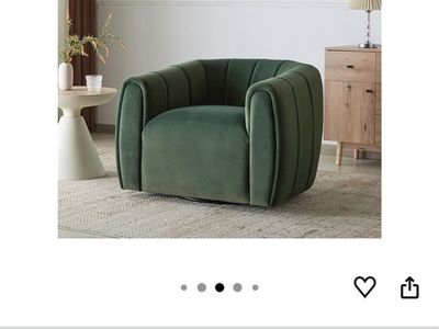 Olive Green Swivel Chair