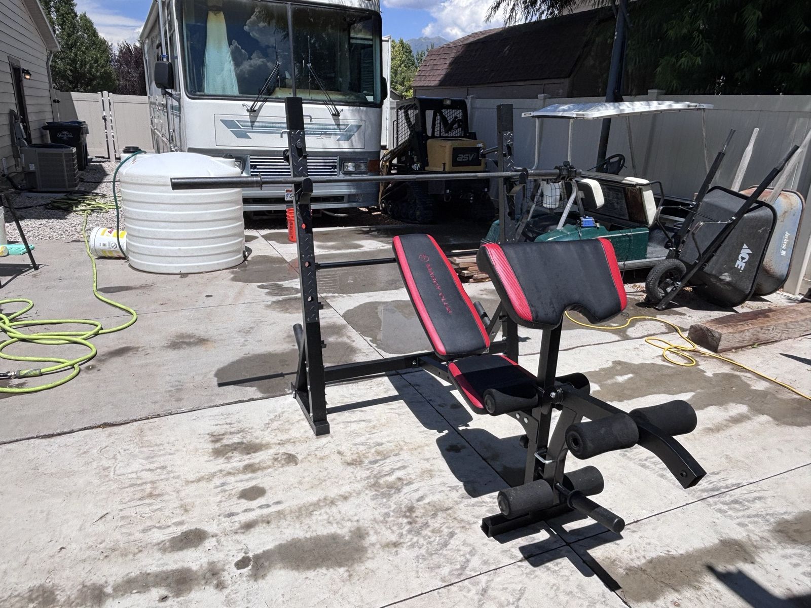 Weight rack and bench