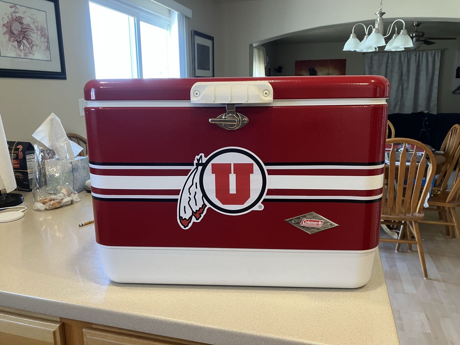 Coleman Steel Belted Cooler 54 Quart - University of Utah Utes-New