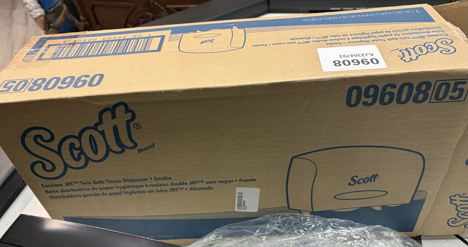 Brand new Scott twin jumbo roll toilet paper dispenser