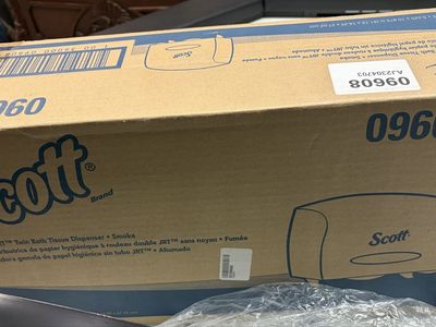 Brand new Scott twin jumbo roll toilet paper dispenser