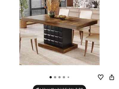 Tribesigns 63" Dining Table for 4-6