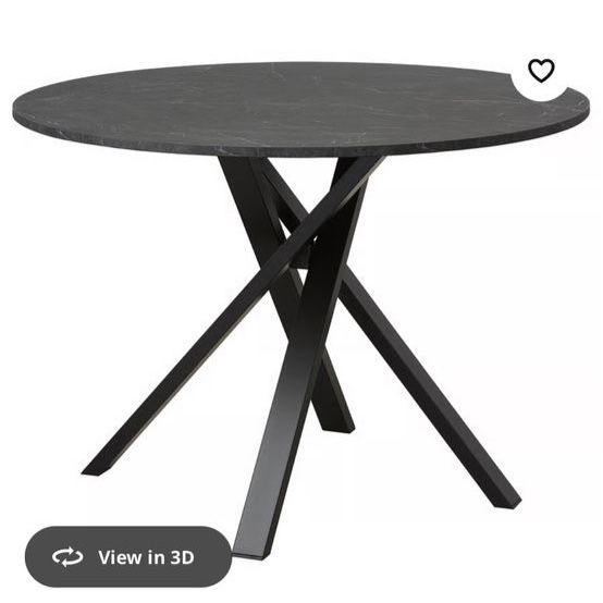 Black marble effect ikea table (MARIEDAMM)