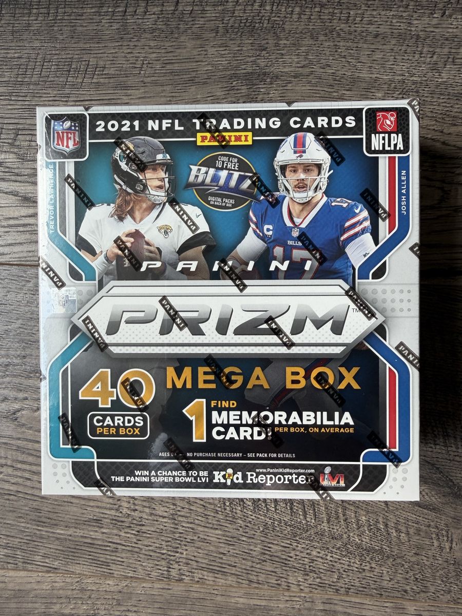 2021 Panini Prizm Football Mega Box Sealed 40 Cards 1 Memorabilia Card