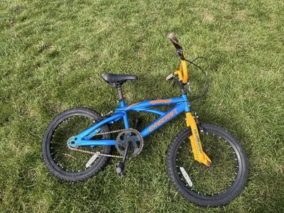Boys Dynacraft Voltage BMX Bike Blue and Yellow Ready to Ride