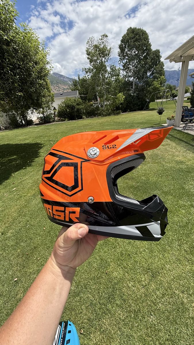 MSR SL2 Malcolm Smith Racing Orange Black Dirt Bike Motocross Helmet DOT Certified
