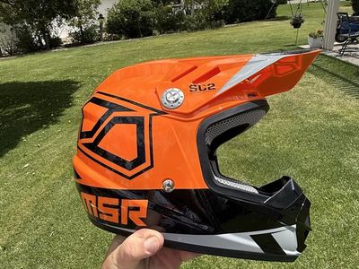 MSR SL2 Malcolm Smith Racing Orange Black Dirt Bike Motocross Helmet DOT Certified