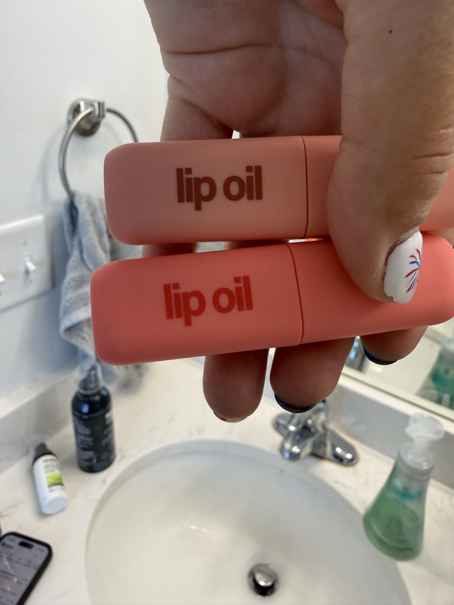 Enchante Accessories Lip Oil Set - 2ml Each - Coral & Pink Lip Gloss