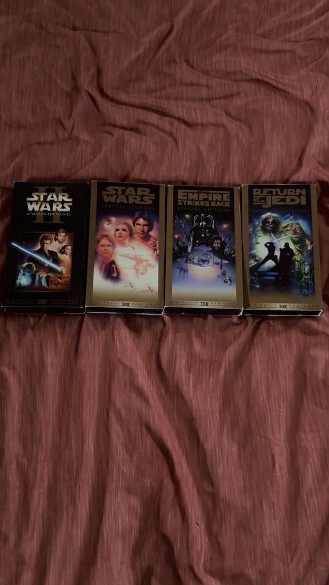 Star Wars VHS Tape Movies 2,4,5, and 6