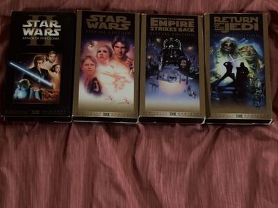 Star Wars VHS Tape Movies 2,4,5, and 6