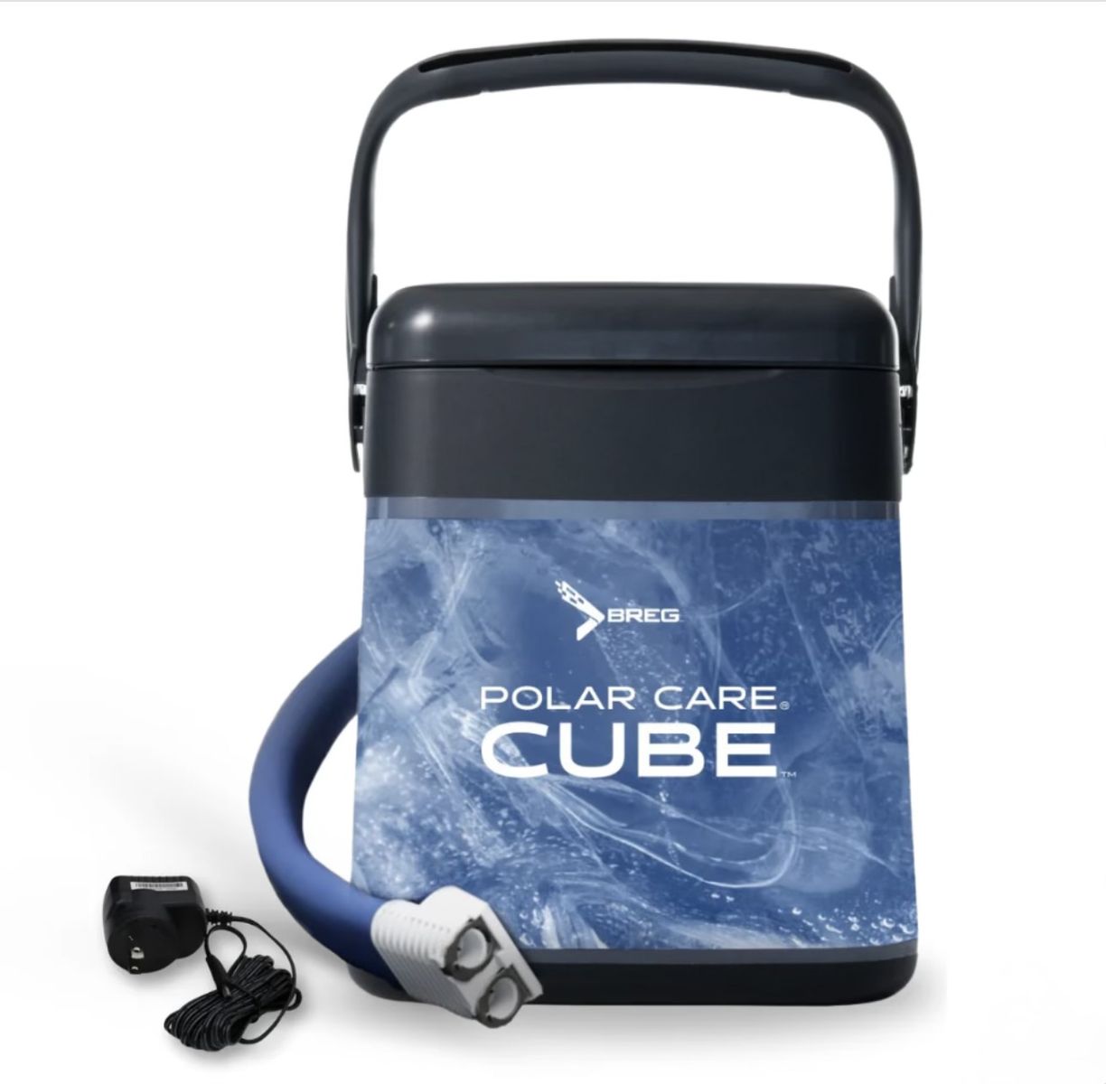 MINT CONDITION, Gently used, Retail $215.00, Breg Polar Care Cube Cold Therapy System with Power Adapter and WrapOn Knee Pad