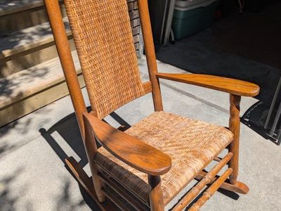LL Bean Vintage Wicker Rocking Chair