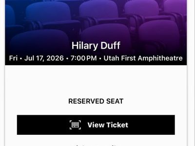 Hillary Duff VIP row A section 202 season tickets