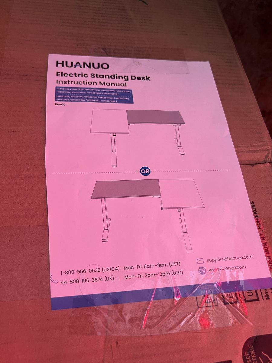 Huanuo Electric Standing L-Shaped Desk HNESD109V