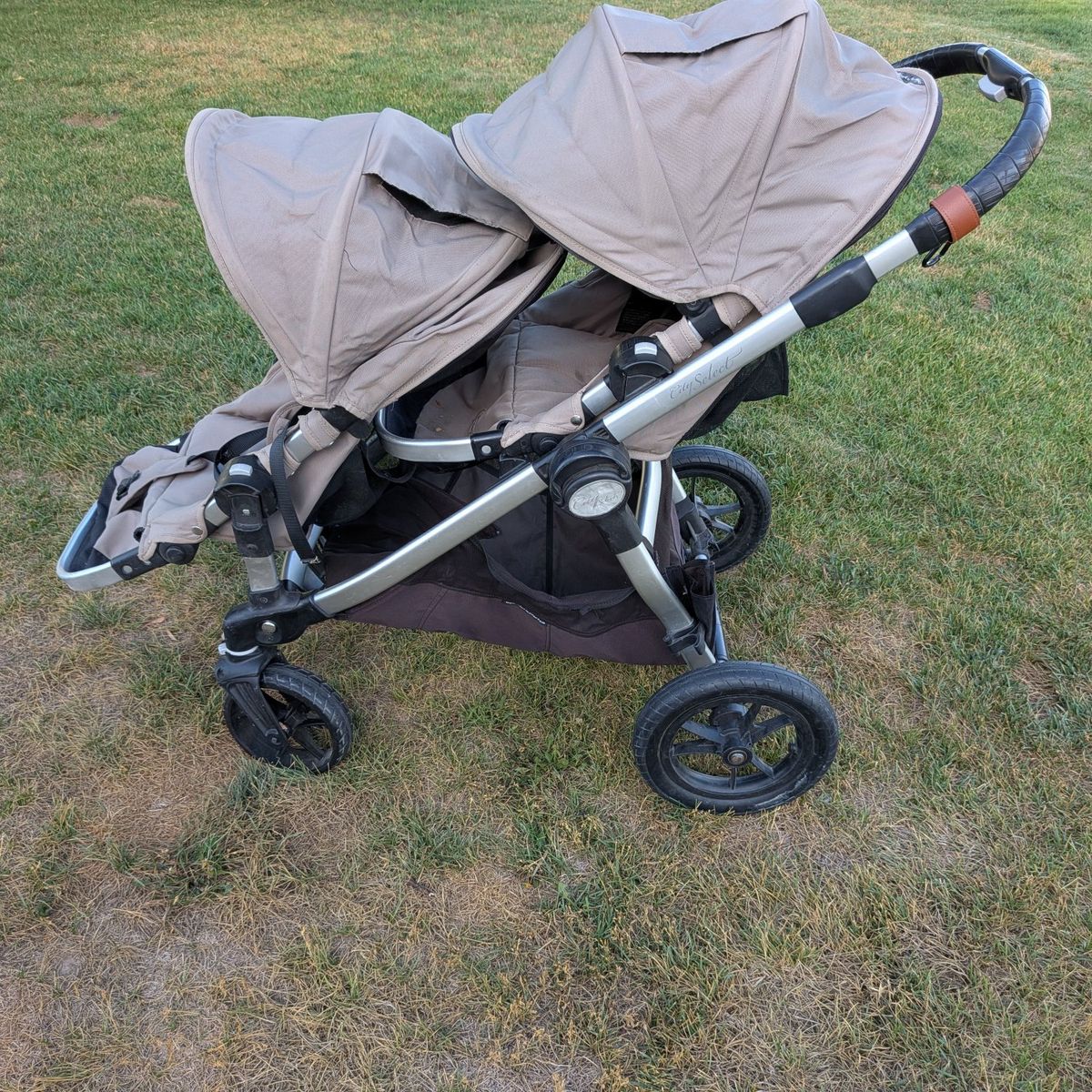 Baby Jogger City Select Double Stroller - Tan/Black, Modular Design