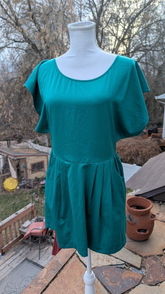 Free People Dynasty Mini Dress with Pockets in Eme