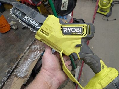 Ryobi 18v cordless chainsaw battery powered 18volt