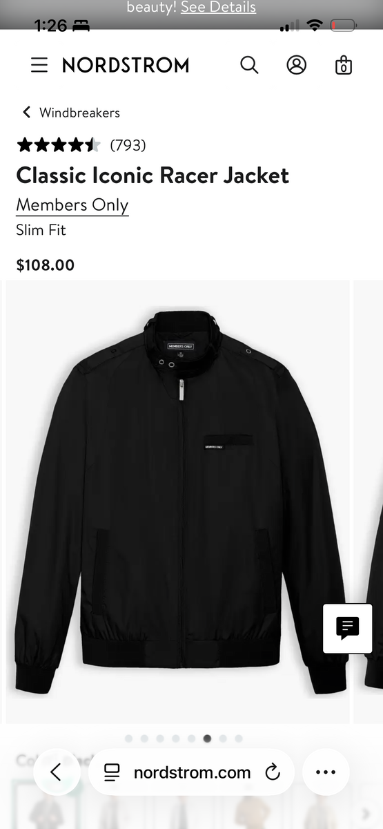 Members Only Classic Iconic Racer Jacket plus hat