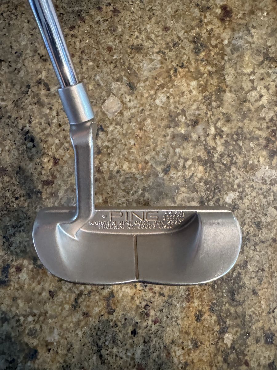 Ping B60 Nickel Mallet Putter - Vintage, 34" Length, Winn Grip, Right Hand