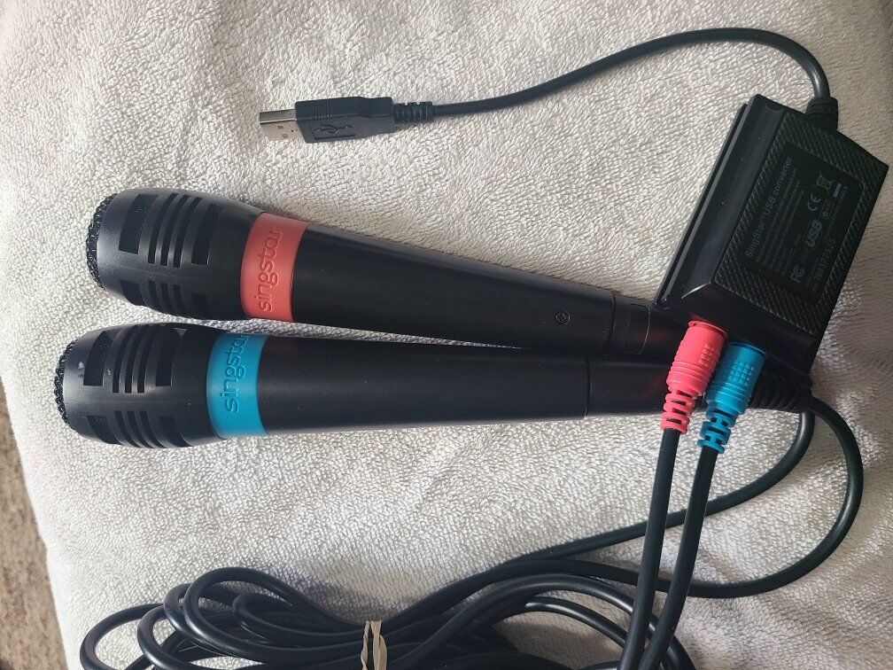 Sing Star microphones with USB adapter