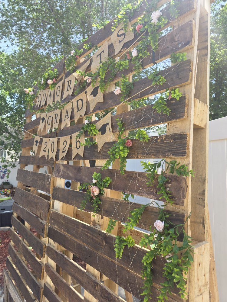 rustic pallet backdrop