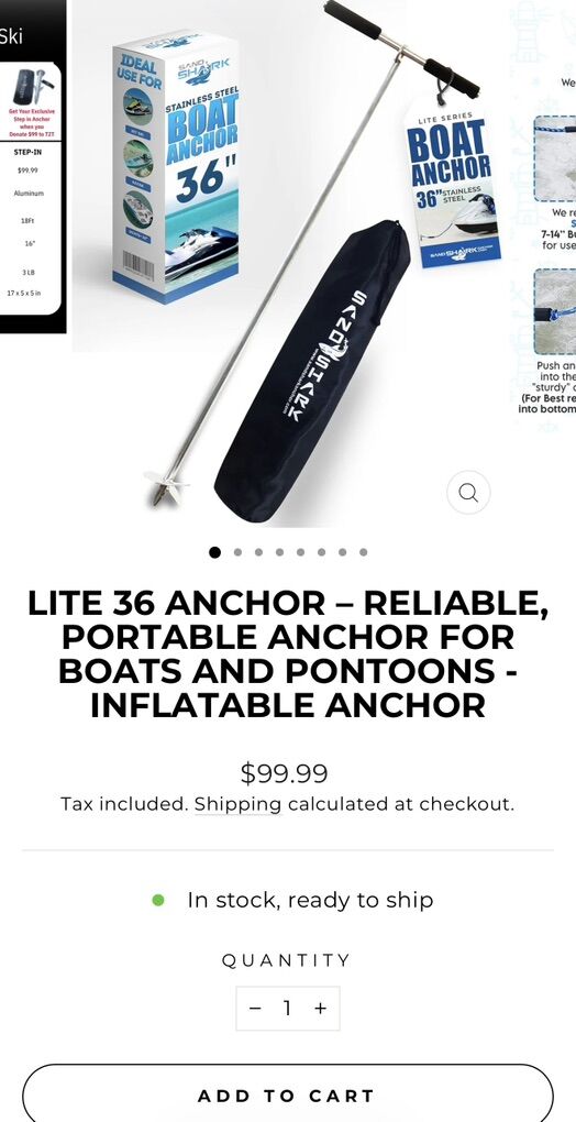 Sand Shark Boat Anchor