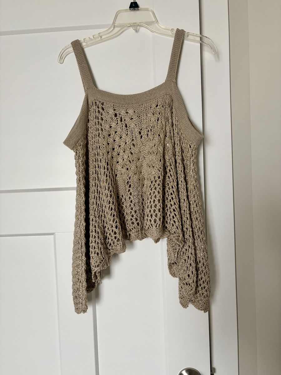 Buckle Boho Crochet Cold Shoulder Top