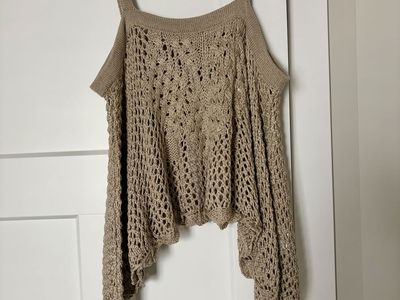 Buckle Boho Crochet Cold Shoulder Top