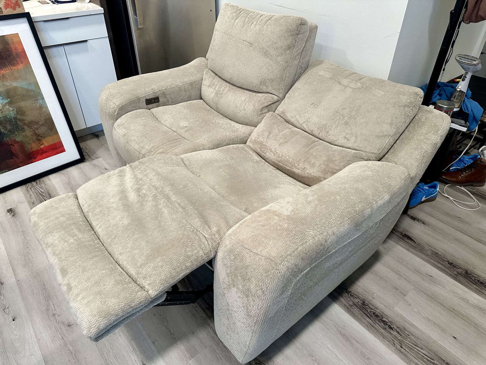 Modern Power Reclining Loveseat w/ USB Charging